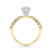 Radiant Remount Ring Round Diamond Engagement Ring in 10K/14K gold and platinum with certified lab-grown or natural diamonds