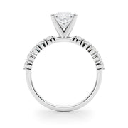 Radiant Remount Ring Round Diamond Engagement Ring in 10K/14K gold and platinum with certified lab-grown or natural diamonds