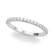 Split Prong Half Wedding Half Eternity Ring in Gold & Platinum