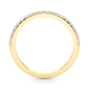 Split Prong Half Wedding Half Eternity Ring in Gold & Platinum