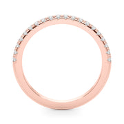 Split Prong Half Wedding Half Eternity Ring in Gold & Platinum