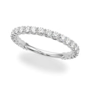 Prong Set Half Eternity Ring in Gold & Platinum