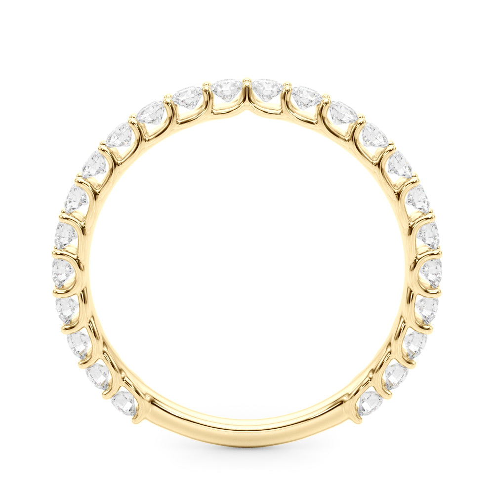 Prong Set Half Eternity Ring in Gold & Platinum