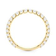 Prong Set Half Eternity Ring in Gold & Platinum