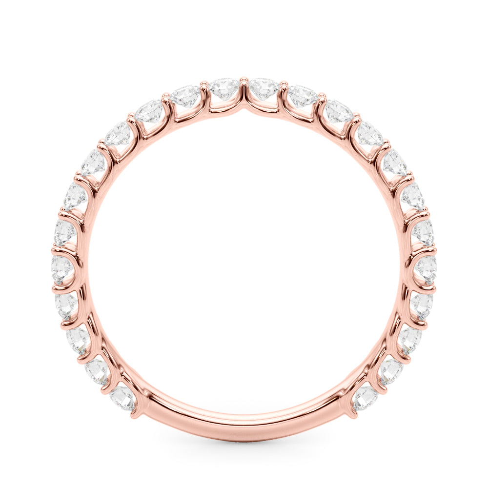 Prong Set Half Eternity Ring in Gold & Platinum