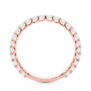 Prong Set Half Eternity Ring in Gold & Platinum