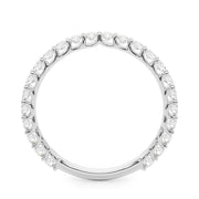 Prong Set Half Eternity Ring in Gold & Platinum