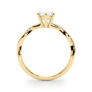 Signature Sidestone Pear Diamond Engagement Ring in 10K/14K gold and platinum with certified lab-grown or natural diamonds