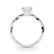 Bespoke Sidestone Cushion Diamond Engagement Ring in 10K/14K gold and platinum with certified lab-grown or natural diamonds