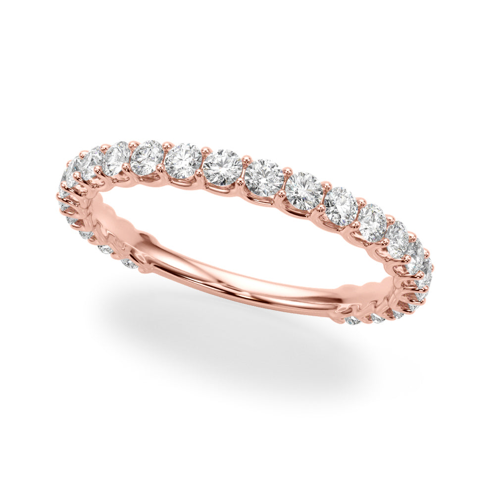 Contemporary Prong Set Bracelets Half Eternity Ring in Gold & Platinum