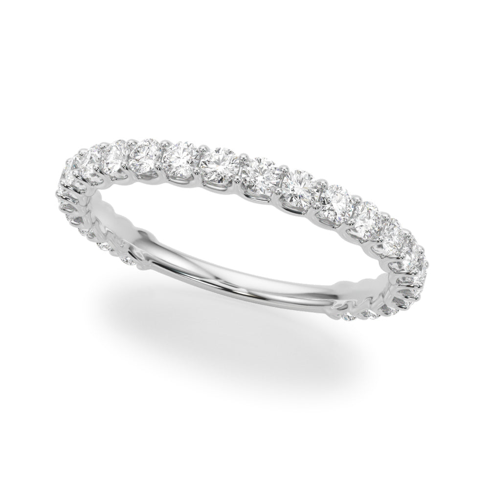 Contemporary Prong Set Bracelets Half Eternity Ring in Gold & Platinum