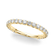 Prong Set Half Eternity Ring in 10K/14K gold and platinum with certified lab-grown or natural diamonds