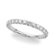 Prong Set Half Eternity Ring in Gold & Platinum