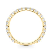 Prong Set Half Eternity Ring in Gold & Platinum