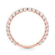 Prong Set Half Eternity Ring in Gold & Platinum
