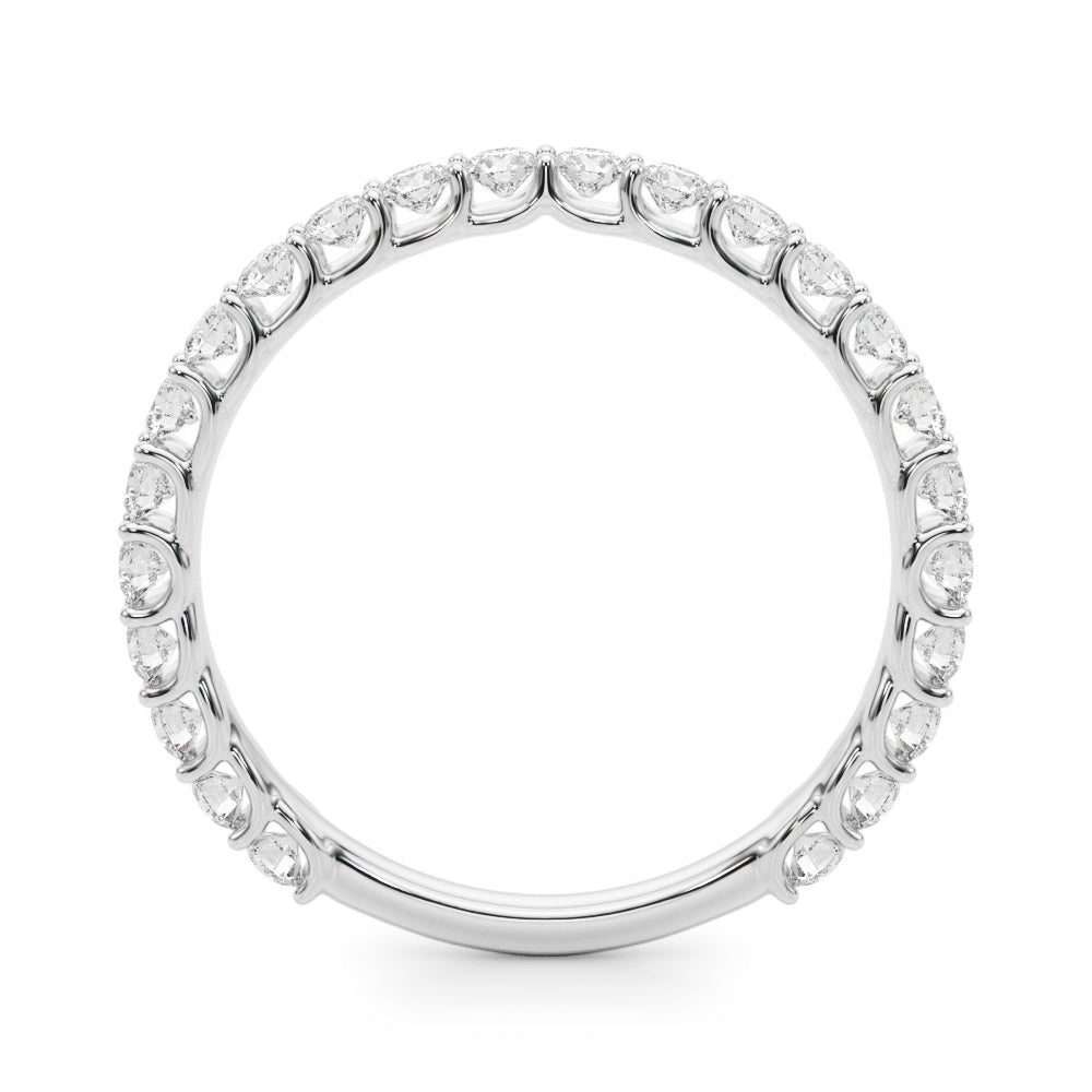 Prong Set Half Eternity Ring in Gold & Platinum