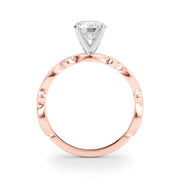 Pristine Sidestone Round Diamond Engagement Ring in 10K/14K gold and platinum with certified lab-grown or natural diamonds