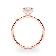 Vintage-Inspired Hidden Halo Rd Engagement Ring Round Diamond Engagement Ring in 10K/14K gold and platinum with certified lab-grown or natural diamonds
