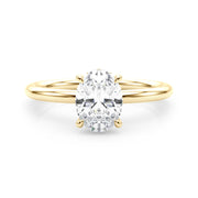 Heirloom Hidden Halo Oval Engagement Ring Oval Diamond Engagement Ring in 10K/14K gold and platinum with certified lab-grown or natural diamonds