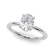 Heirloom Hidden Halo Oval Engagement Ring Oval Diamond Engagement Ring in 10K/14K gold and platinum with certified lab-grown or natural diamonds