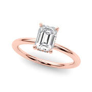 Luxe Hidden Halo Ec Engagement Ring Emerald Diamond Engagement Ring in 10K/14K gold and platinum with certified lab-grown or natural diamonds