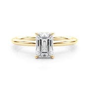 Luxe Hidden Halo Ec Engagement Ring Emerald Diamond Engagement Ring in 10K/14K gold and platinum with certified lab-grown or natural diamonds
