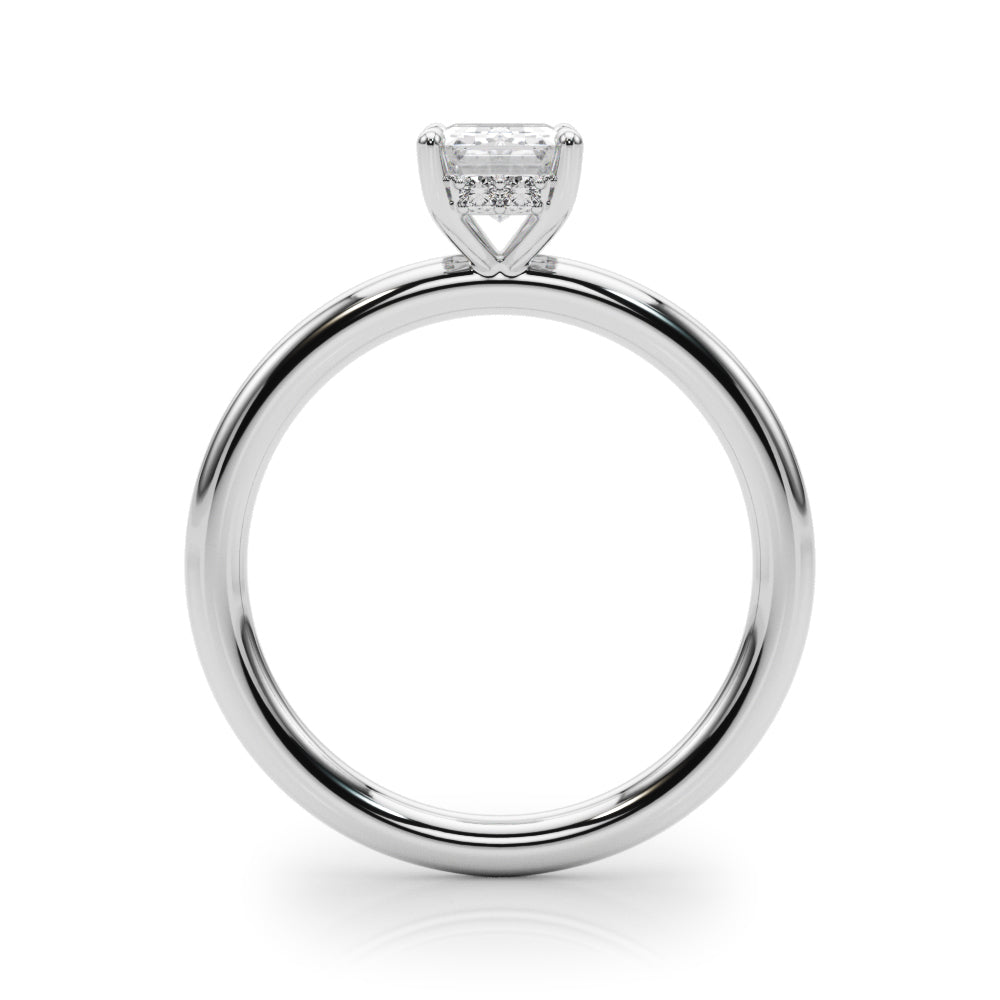 Luxe Hidden Halo Ec Engagement Ring Emerald Diamond Engagement Ring in 10K/14K gold and platinum with certified lab-grown or natural diamonds