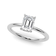 Luxe Hidden Halo Ec Engagement Ring Emerald Diamond Engagement Ring in 10K/14K gold and platinum with certified lab-grown or natural diamonds
