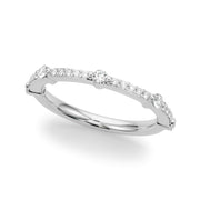 Straight Half Eternity Ring in Gold & Platinum