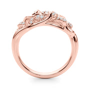 Nature Inspired Half Eternity Ring in Gold & Platinum
