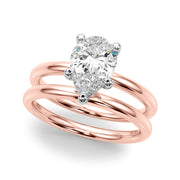 Exquisite Shape Solitaire Pear Diamond Engagement Ring â€” 10K/14K Gold & Platinum