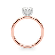 Exquisite Shape Solitaire Pear Diamond Engagement Ring â€” 10K/14K Gold & Platinum