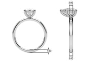 Exquisite Shape Solitaire Pear Diamond Engagement Ring â€” 10K/14K Gold & Platinum