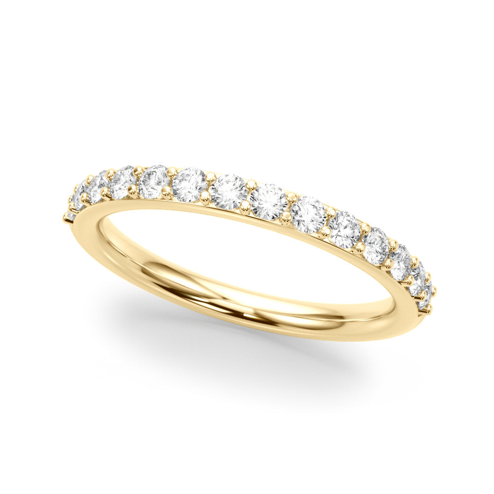 Straight Diamond Half Eternity Ring in 10K/14K gold and platinum with certified lab-grown or natural diamonds