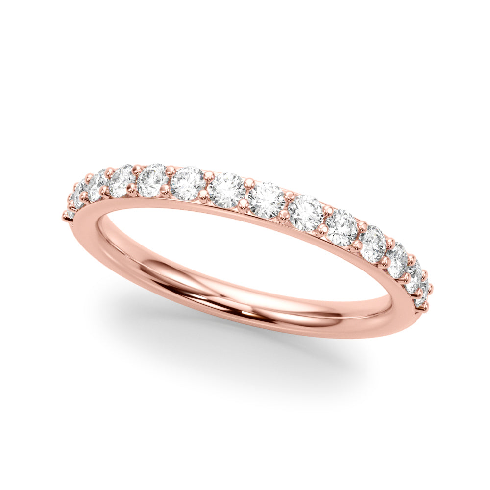 Straight Diamond Half Eternity Ring in Gold & Platinum