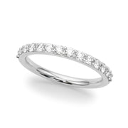 Straight Diamond Half Eternity Ring in Gold & Platinum