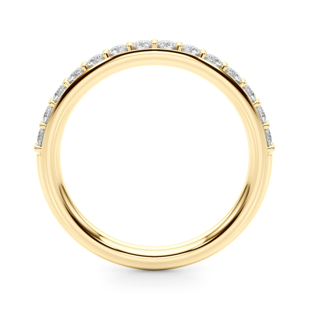 Straight Diamond Half Eternity Ring in Gold & Platinum