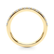 Straight Diamond Half Eternity Ring in Gold & Platinum
