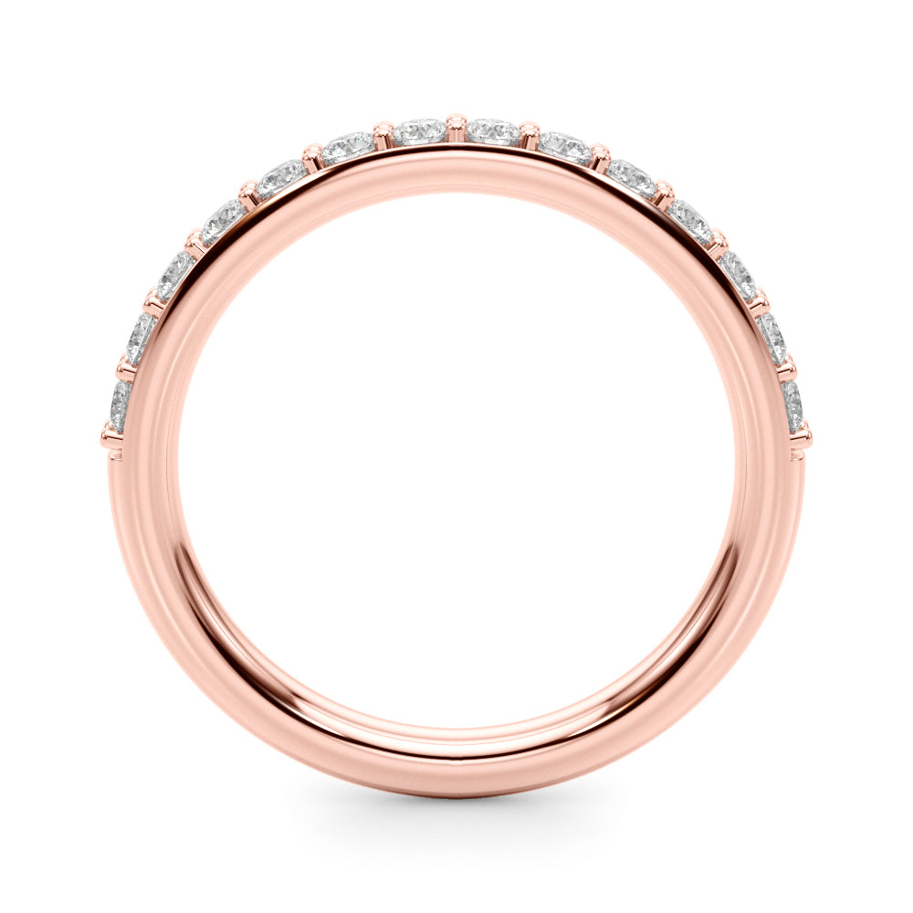 Straight Diamond Half Eternity Ring in Gold & Platinum