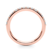 Straight Diamond Half Eternity Ring in Gold & Platinum
