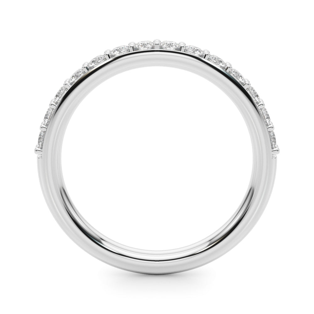 Straight Diamond Half Eternity Ring in Gold & Platinum