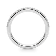 Straight Diamond Half Eternity Ring in Gold & Platinum