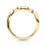 Nature Inspired Half Eternity Ring in Gold & Platinum