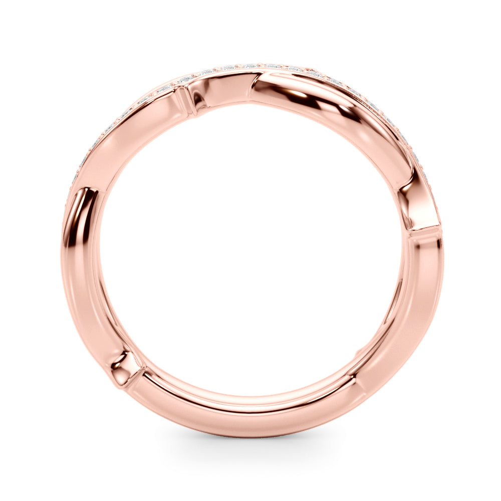Nature Inspired Half Eternity Ring in Gold & Platinum
