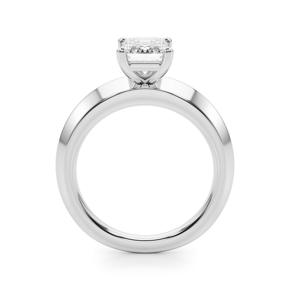 Romantic Ov Center Mq & Rd Sides Oval Diamond Engagement Ring â€” 10K/14K Gold & Platinum