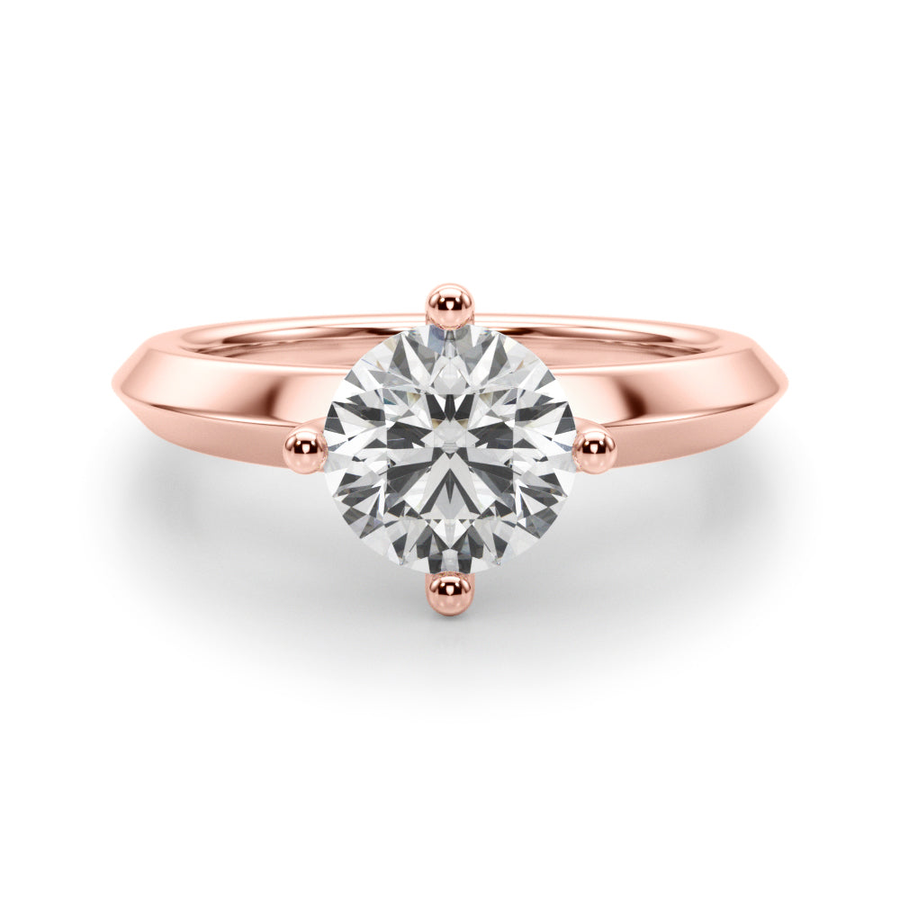 Romantic Ov Center Mq & Rd Sides Oval Diamond Engagement Ring â€” 10K/14K Gold & Platinum