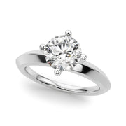Romantic Ov Center Mq & Rd Sides Oval Diamond Engagement Ring â€” 10K/14K Gold & Platinum