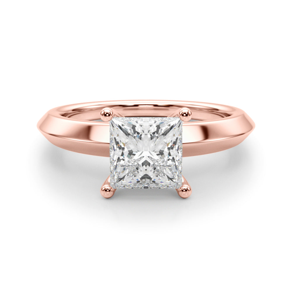 Romantic Ov Center Mq & Rd Sides Oval Diamond Engagement Ring â€” 10K/14K Gold & Platinum