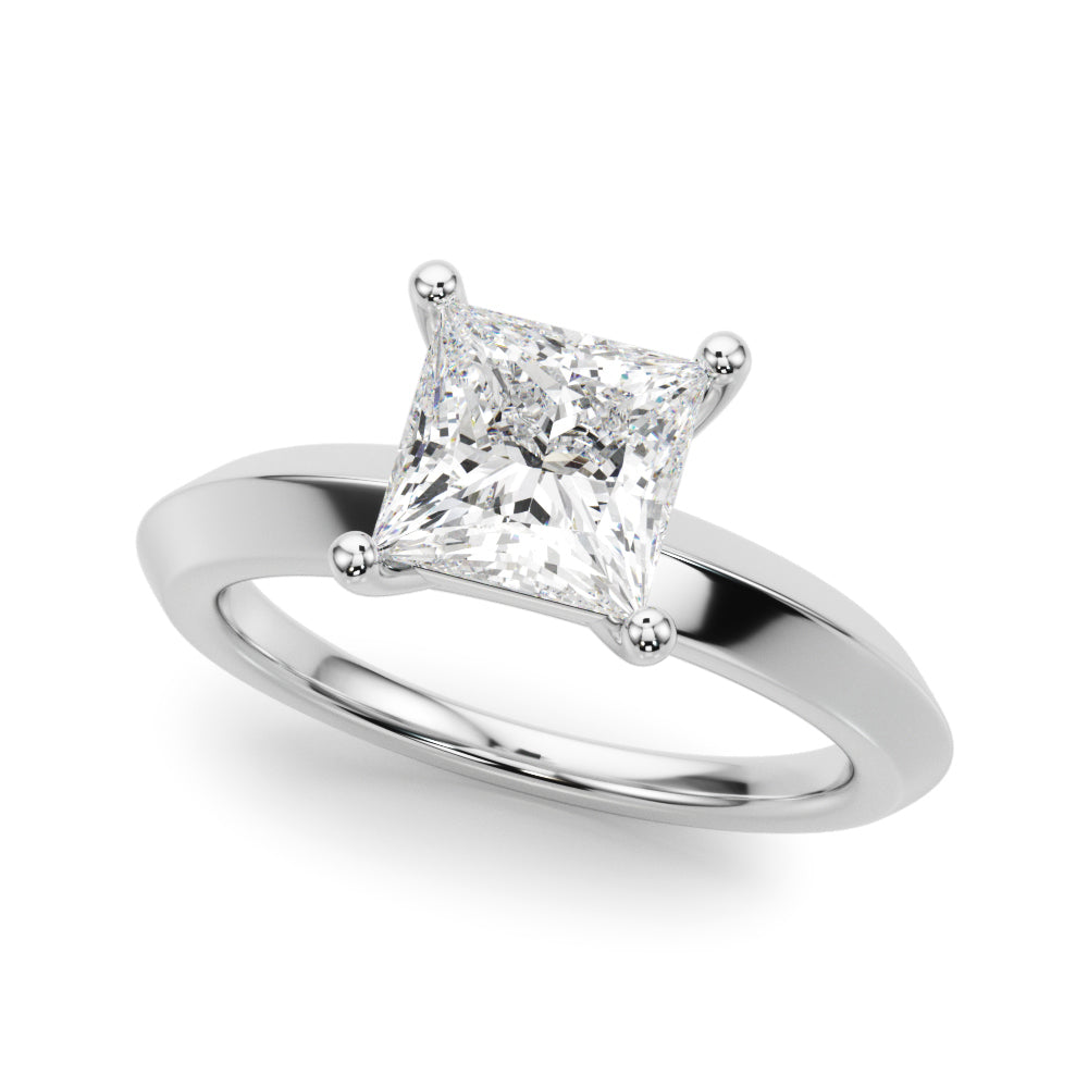 Romantic Ov Center Mq & Rd Sides Oval Diamond Engagement Ring â€” 10K/14K Gold & Platinum
