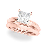 Romantic Ov Center Mq & Rd Sides Oval Diamond Engagement Ring â€” 10K/14K Gold & Platinum